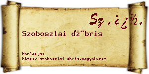 Szoboszlai Ábris névjegykártya
